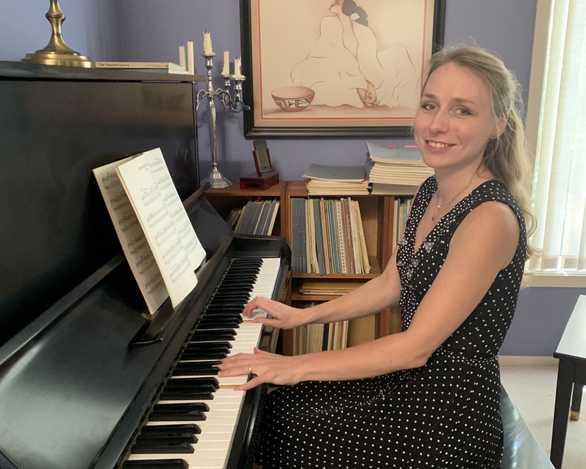 Anastasia Kitaev at the piano